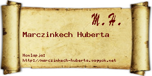 Marczinkech Huberta névjegykártya